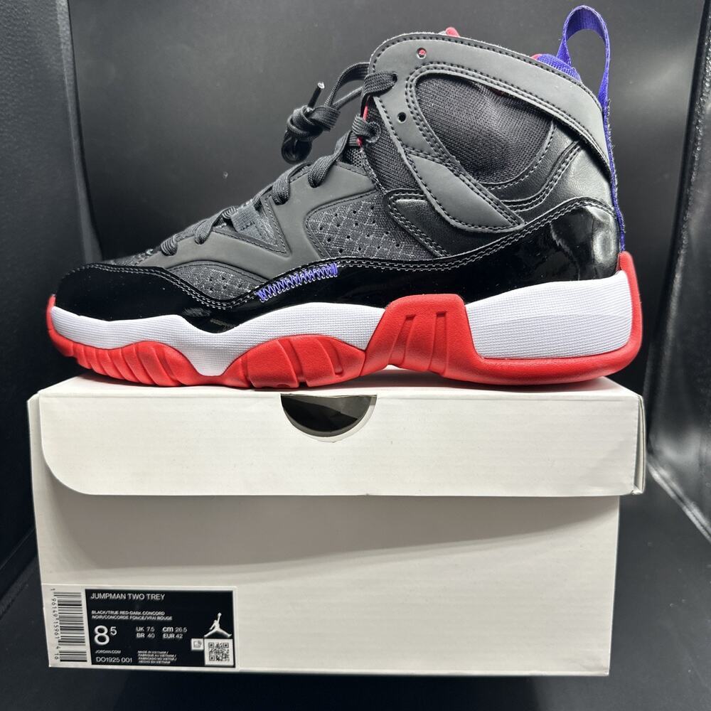 Nike Jumpman Two Trey Men's Size 8.5 Black/True Blue Sneakers – New in Box